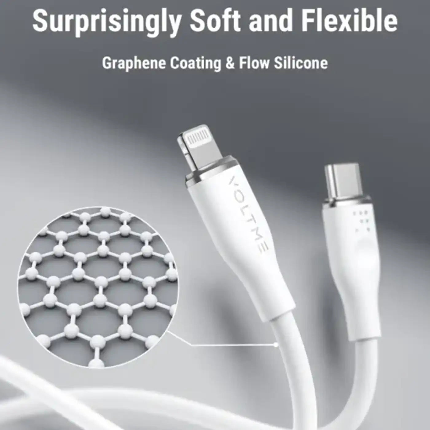 Voltme PowerLink MOSS USB-C to USB-C Cable – 60W – 1.8M – White