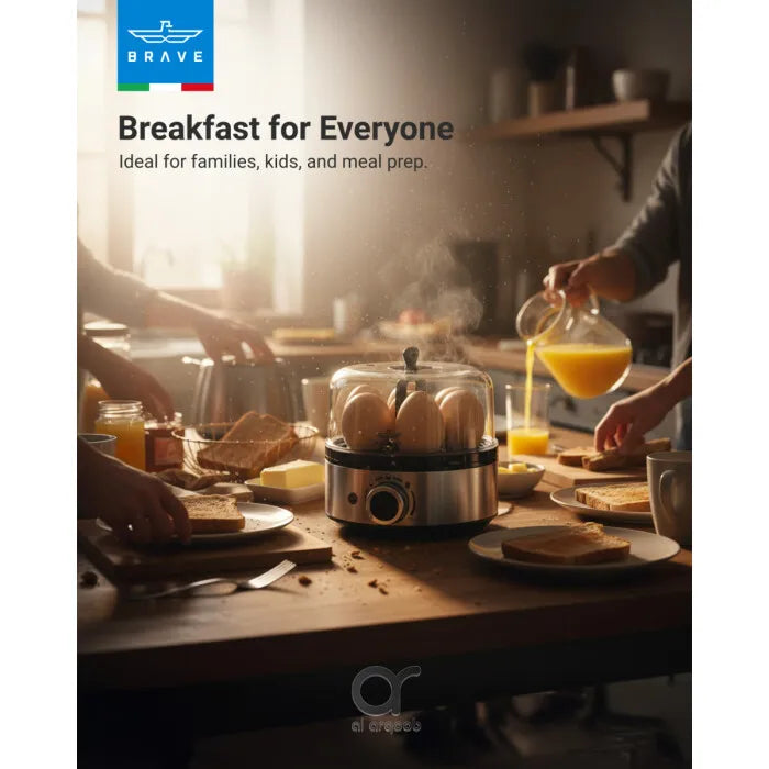 BRAVE Smart Electric Egg Cooker & Boiler 7-Egg - BEC-01 - Grey