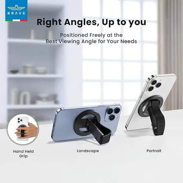 Brave GRIP 3 in 1 Magnetic Grip & Kickstand Black additional product image