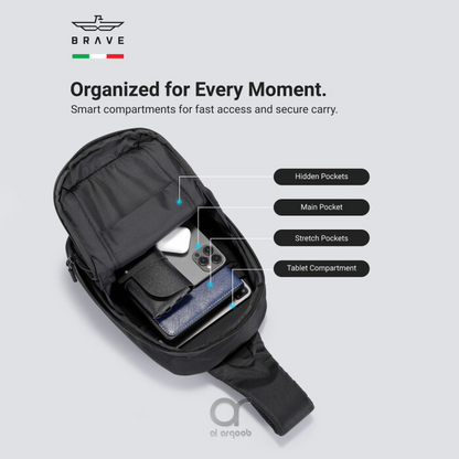 Brave BTP-07 Sling Bag Portable Gadget Storage for Travel - Black additional product image
