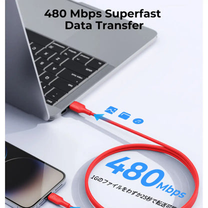 Voltme Powerlink EDC Series USB A to Lightning Cable - 2 4A 1 2M - Red product photo