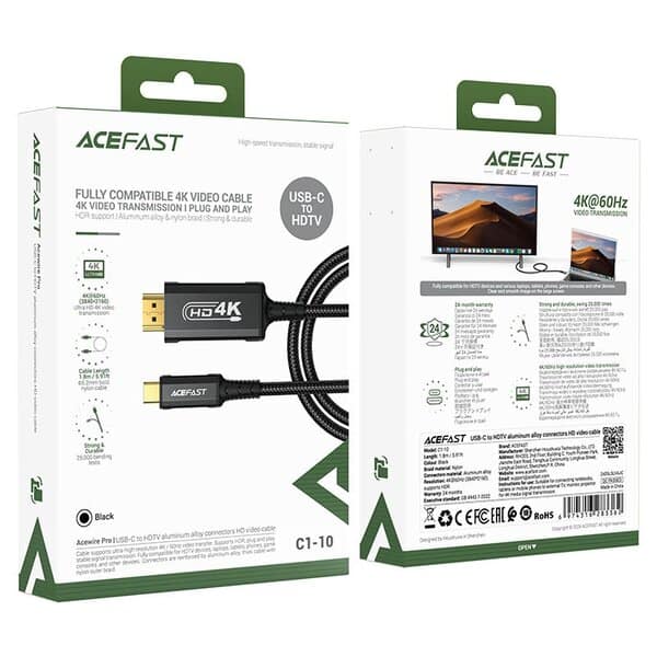 Acefast HD Video Cable C1-10 USB-C to HDTV 4K product image