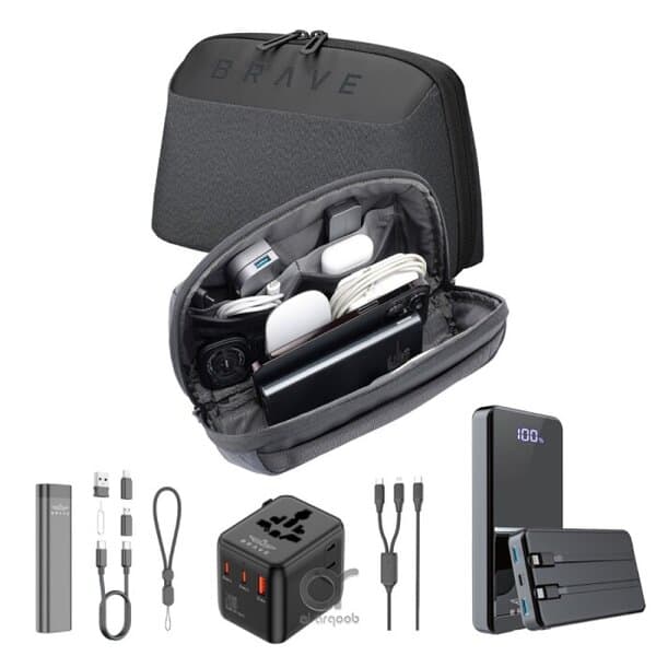 Brave Travel Kit 5-in-1 Tech Pouch Travel Accessories power bank product photo