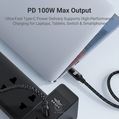 Brave BDC-53 Trivolt 3-in-1 Fast Charging Cable 100W additional product image