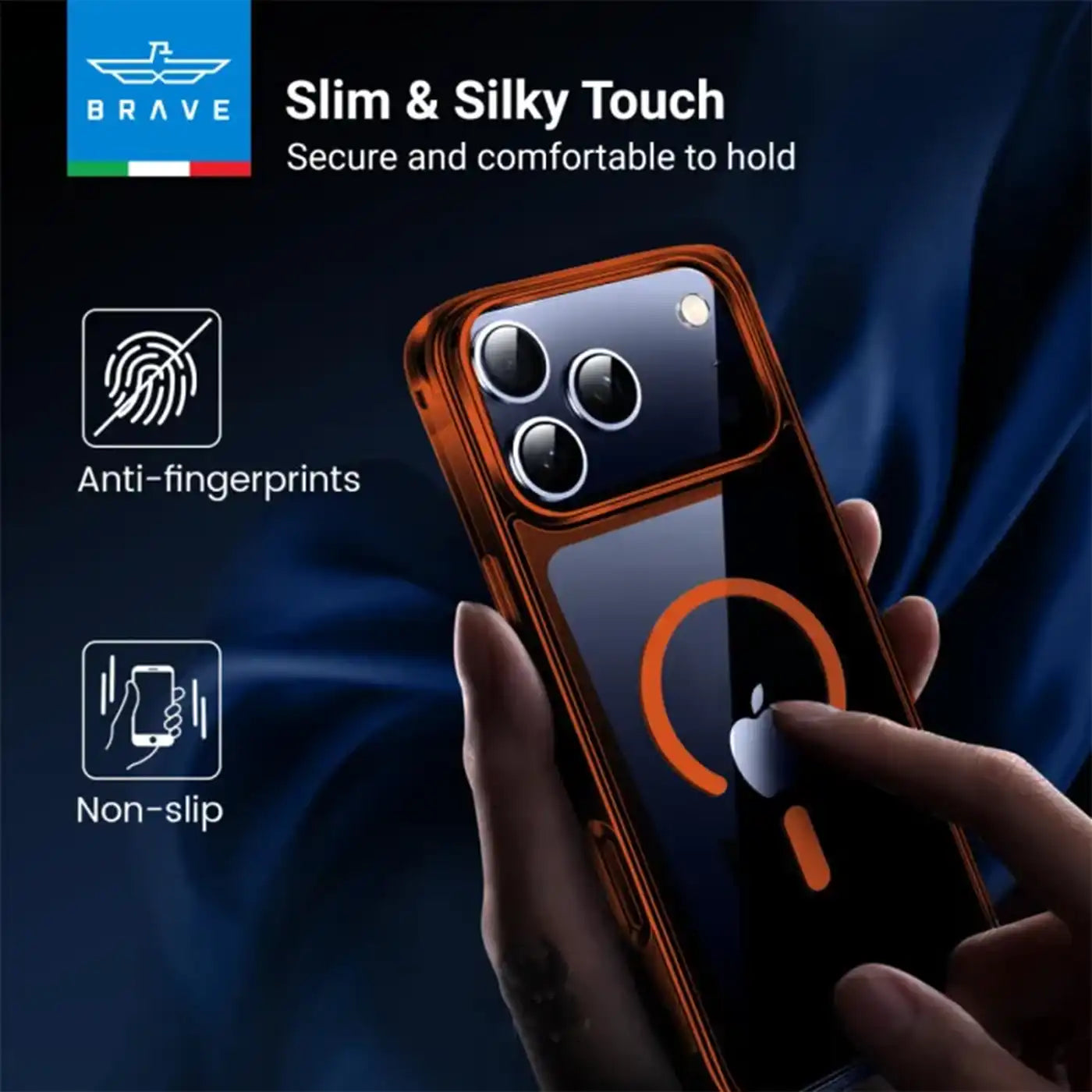 Brave iPhone 17 Pro Max Guard Protective Case - Orange