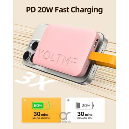 Voltme Hypercore 10K Sling Power Bank 22 5W Output 10 000mAh - Pink product photo