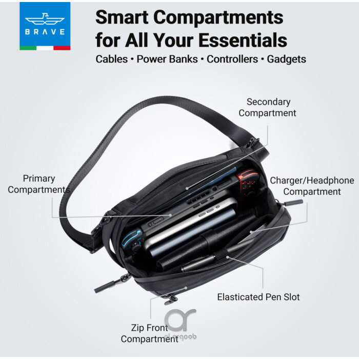 Brave BTP-05 Tech Pouch Organizer Black product image