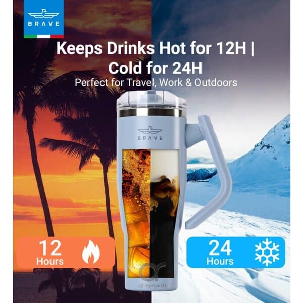 Brave Temp Guard Vacuum Insulated Travel Mug 1200ml - Sky Blue product photo