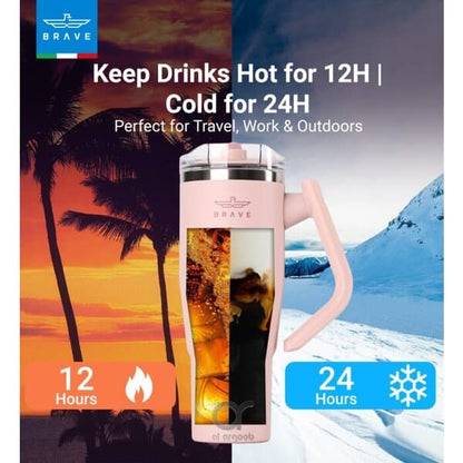 Brave Temp Guard Vacuum Insulated Travel Mug 1200ml - Light Pink product photo
