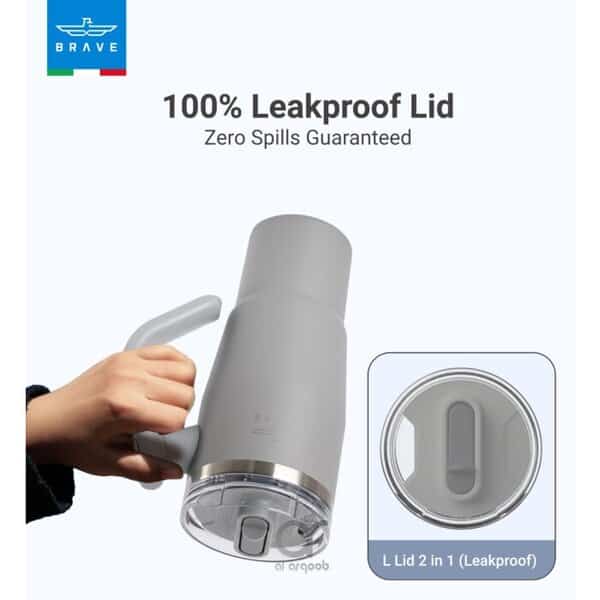 Brave Temp Guard Vacuum Insulated Travel Mug 950ml - Dark Grey product photo