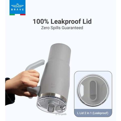 Brave Temp Guard Vacuum Insulated Travel Mug 950ml - Dark Grey product photo
