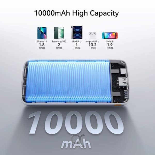 Voltme Hypercore Ultra-Thin 22 5W 10K Grey power bank product photo