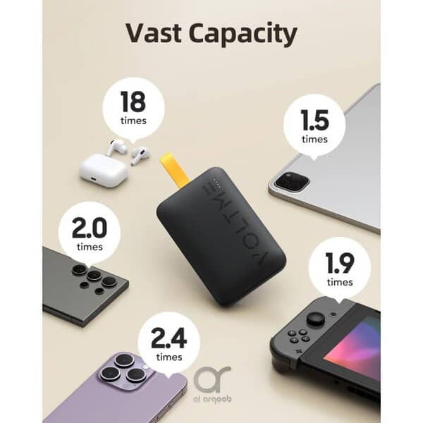 Voltme Hypercore 10K Sling Power Bank 22 5W Output 10000mAh - Black