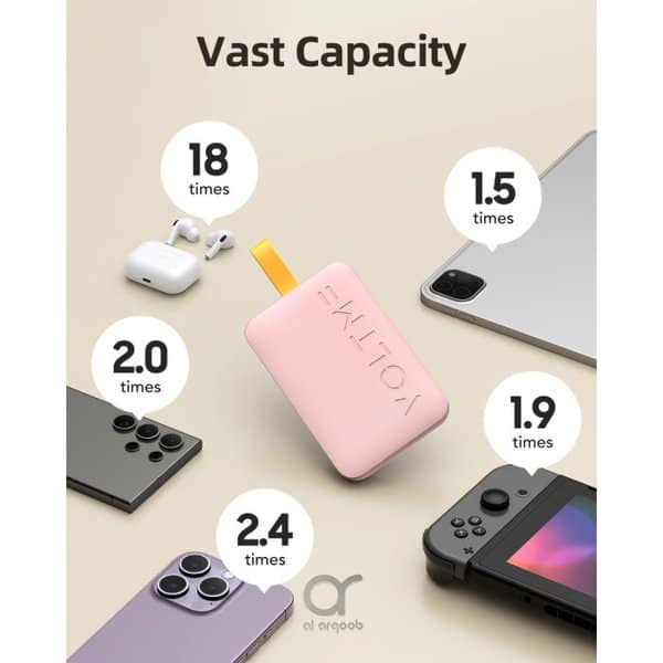 Voltme Hypercore 10K Sling Power Bank 22 5W Output 10 000mAh - Pink product image
