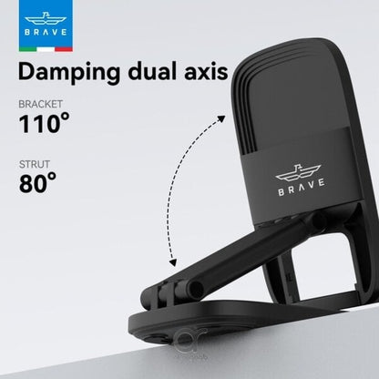 BRAVE 2-in-1 Foldable Adjustable Phone & Tablet Stand for Desk - Black product image