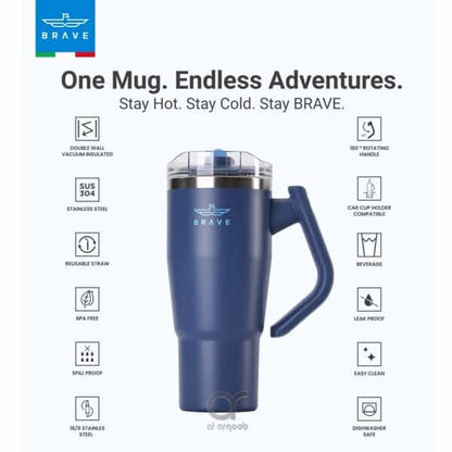 Brave Temp Guard Vacuum Insulated Travel Mug 1200ml - Deep Ocean product image