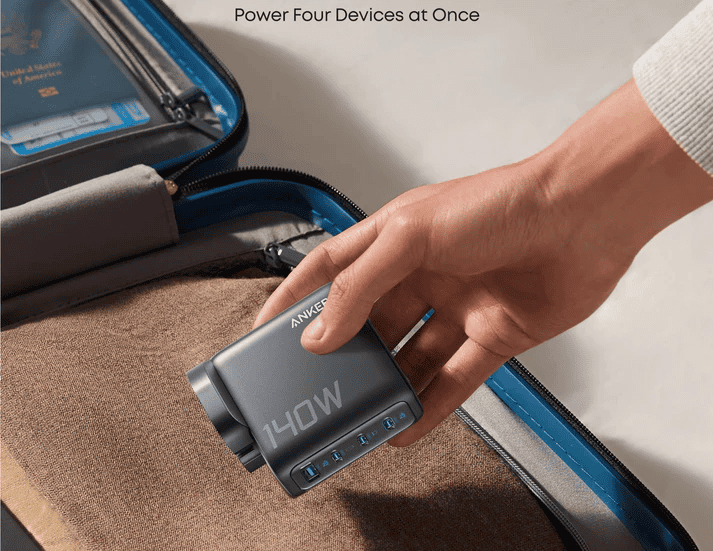 Anker Charger 140W 3C-1A with Display Dark Gray additional product image