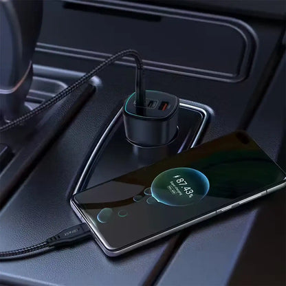 Acefast Fast Charge Car Charger B18 200W (2xUSB-C + 1xUSB-A)