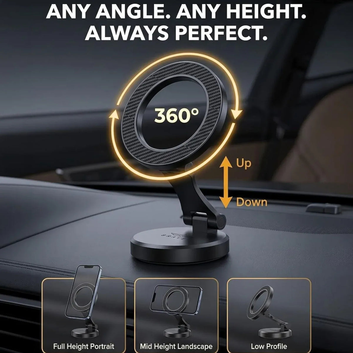 Brave Magsafe Car Mount BHL-64- Black
