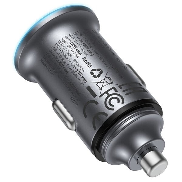 Acefast Fast Charge Car Charger B15 65W 1xUSB-C + 1xUSB-A product photo