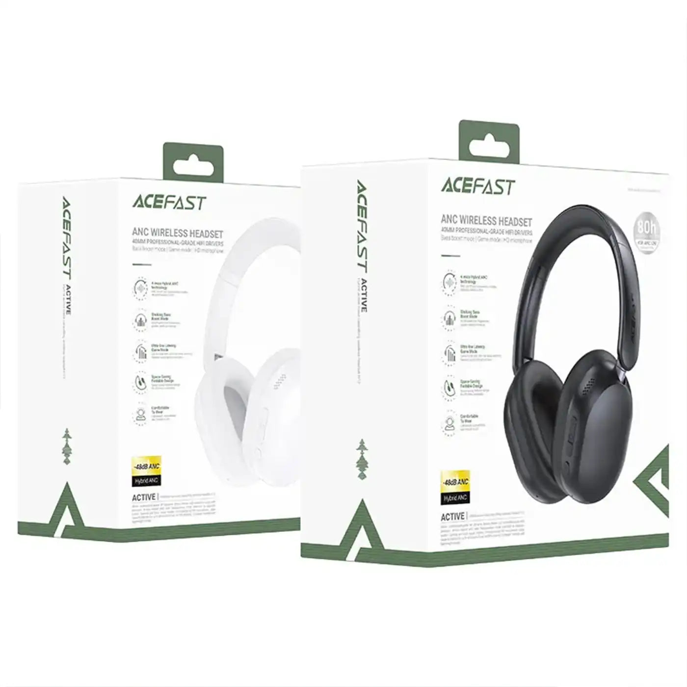 Acefast ANC Wireless Headset H12- White