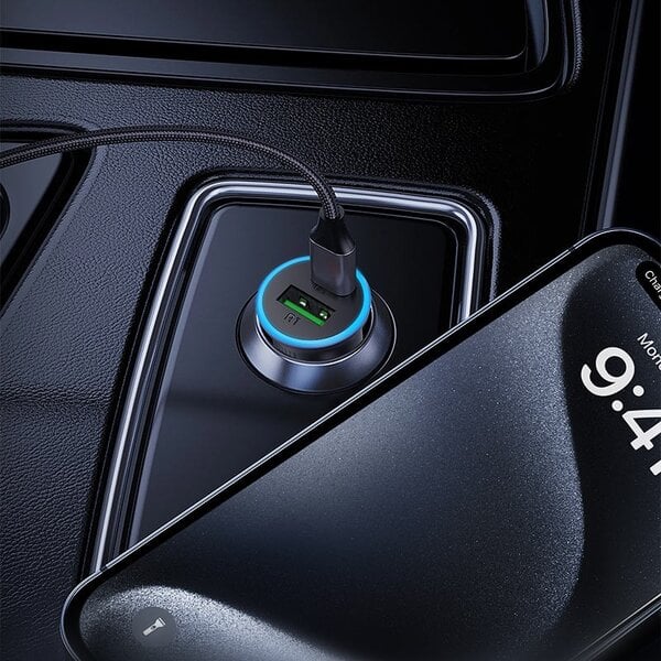 Acefast Fast Charge Car Charger B15 65W 1xUSB-C + 1xUSB-A product image
