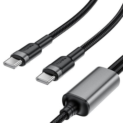 Acefast Charging Data Cable C22-02 USB-C to 2xUSB-C 100W 1 2M product photo