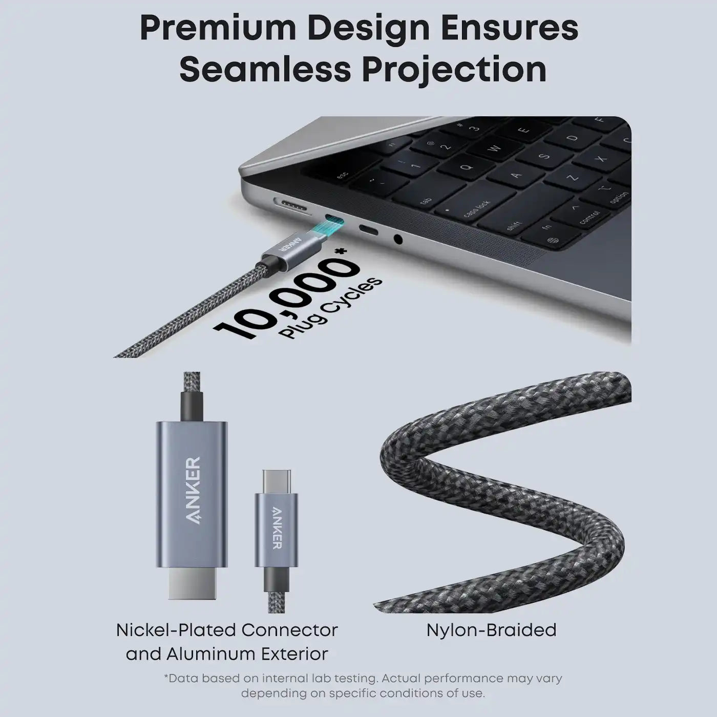 Anker Follow Nano USB-C to HDMI 4K Braided 1 8 m product photo
