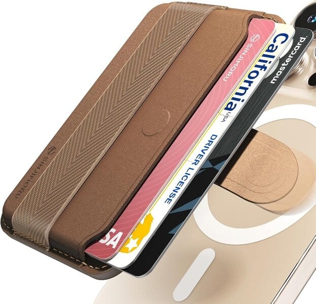 Sinjimoru M-Pull Tab Stand Magsafe Wallet Brown product photo