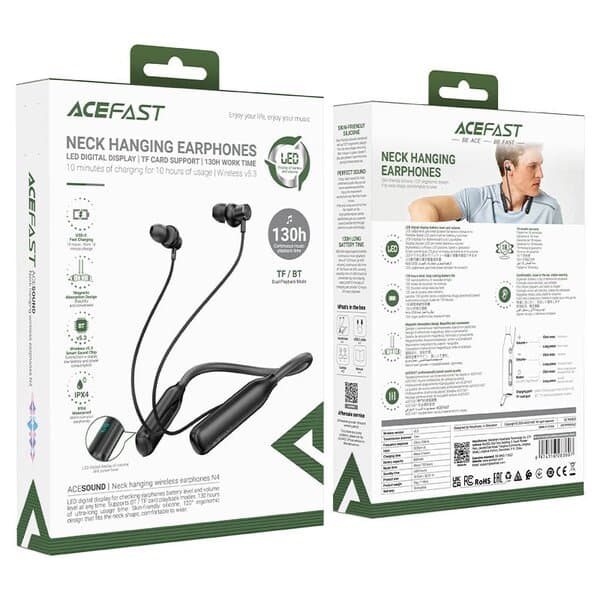 Acefast Wireless Earphones N4 Black product image