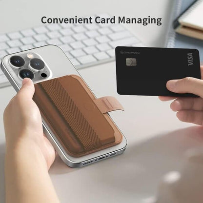 Sinjimoru M-Pull Tab Stand Magsafe Wallet Brown additional product image