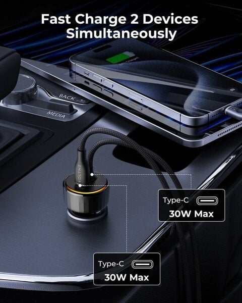 Voltme Cazo Series Car Charger Cazo 60W C-C with Magnetic Cable product photo