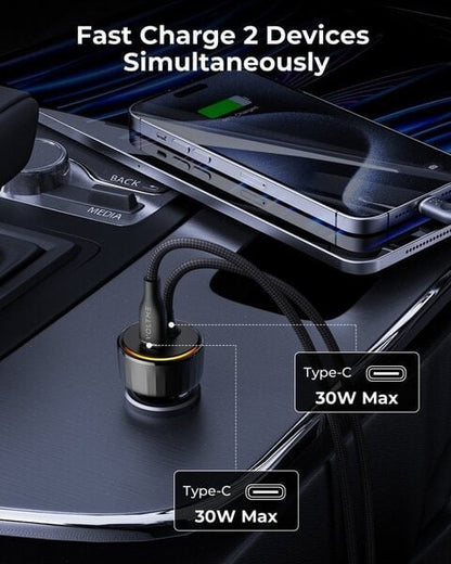 Voltme Cazo Series Car Charger Cazo 60W C-C with Magnetic Cable product photo