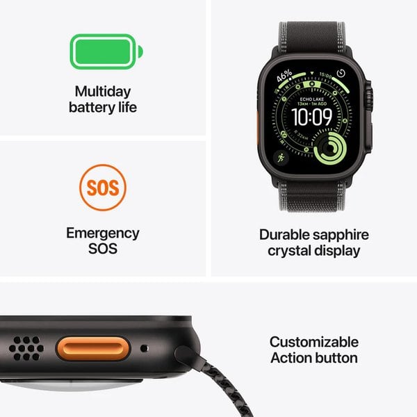 Apple Watch Ultra 3 GPS + Cellular 49mm Black Titanium Case Black Titanium product image