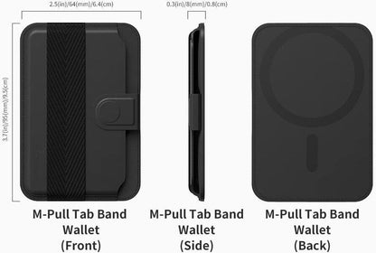 Sinjimoru M-Pull Tab Stand Magsafe Wallet Black product image