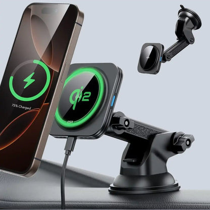ESR Halolock Magnetic Magsafe Dashboard Car Mount Wireless Charger QI2 15W Black