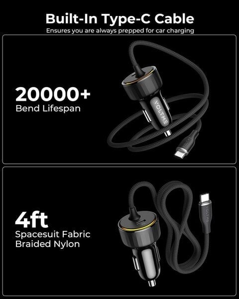 Voltme Cazo Series Car Charger Cazo 60W C-C with Magnetic Cable additional product image