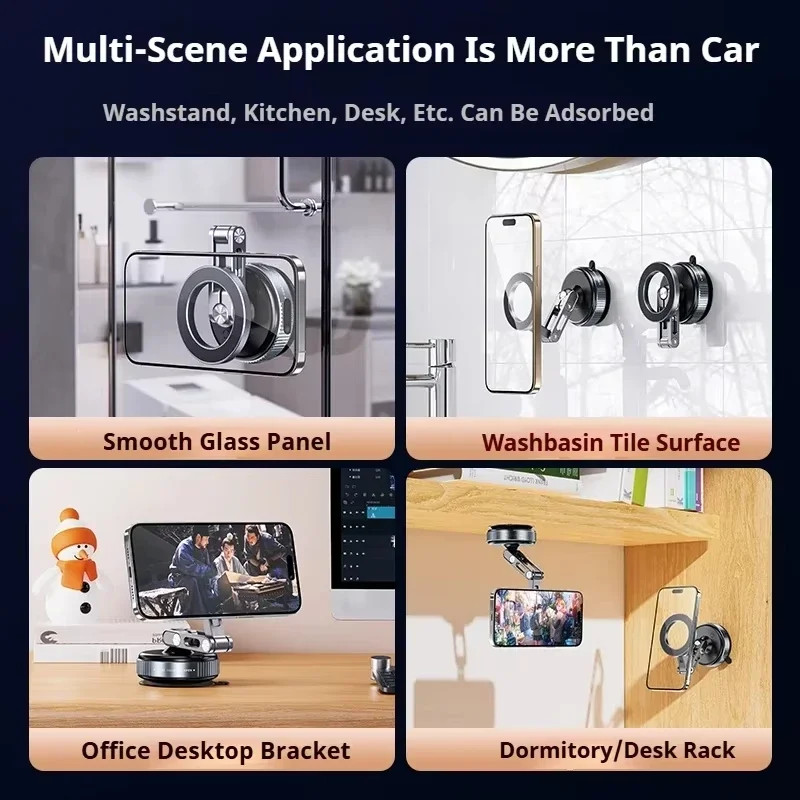Vacuum Manual X53 Magnetic Folding Phone Holder product photo