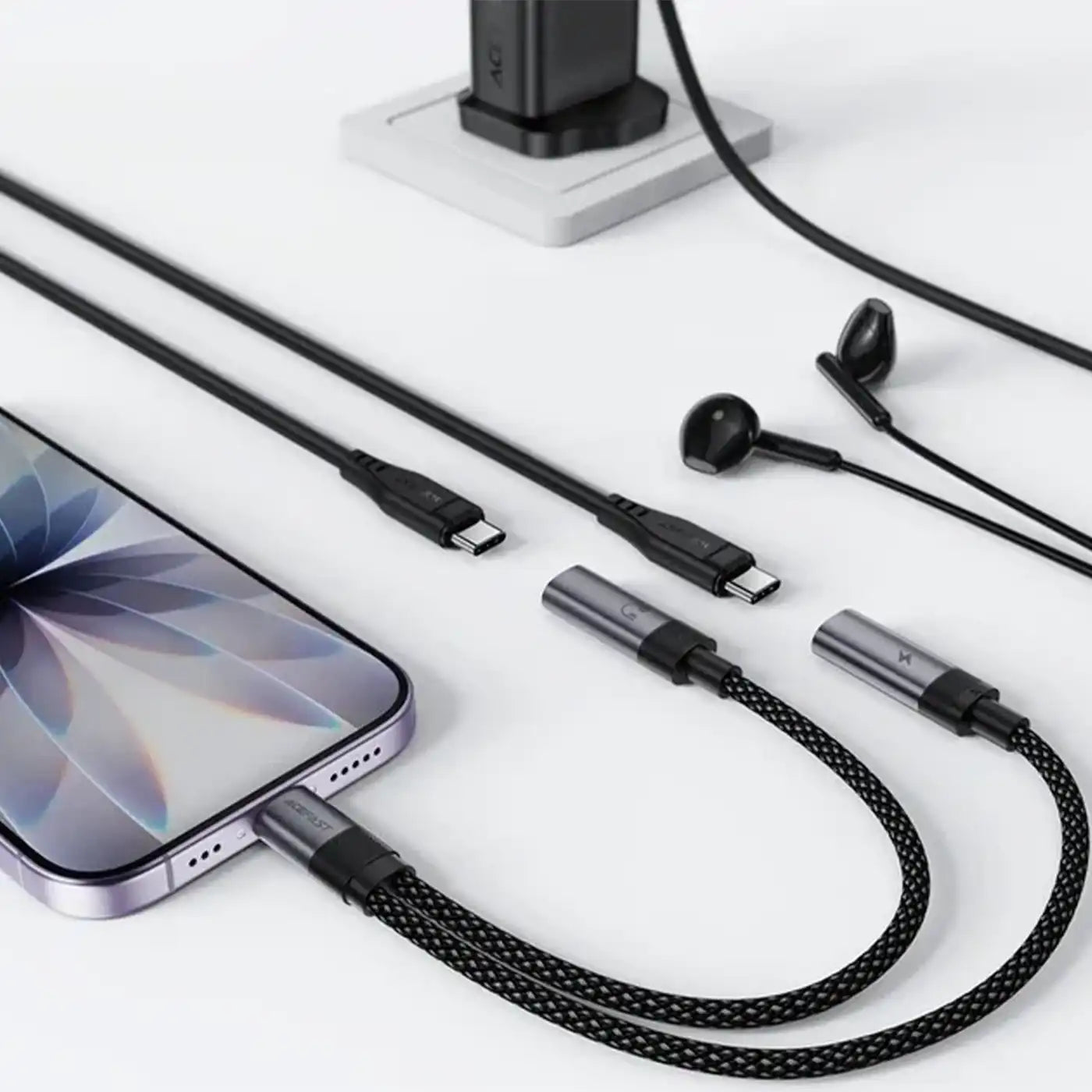Acefast J14 USB-C 2-in-1 Charging Audio Adapter