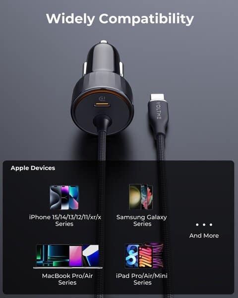 Voltme Cazo Series Car Charger Cazo 60W C-C with Magnetic Cable product image