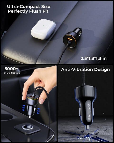 Voltme Cazo Series Car Charger Cazo 49 5W L-A with Magnetic Cable product photo