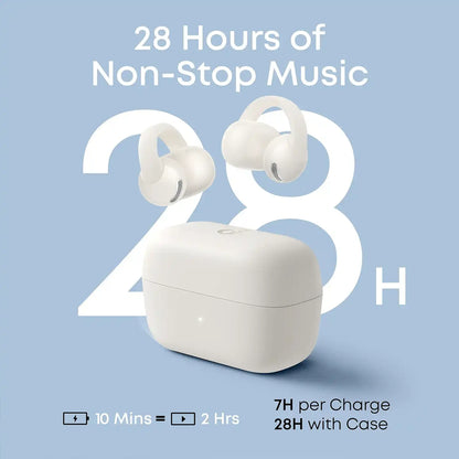 Soundcore C50i Open-Ear Clip-On Earbuds – White