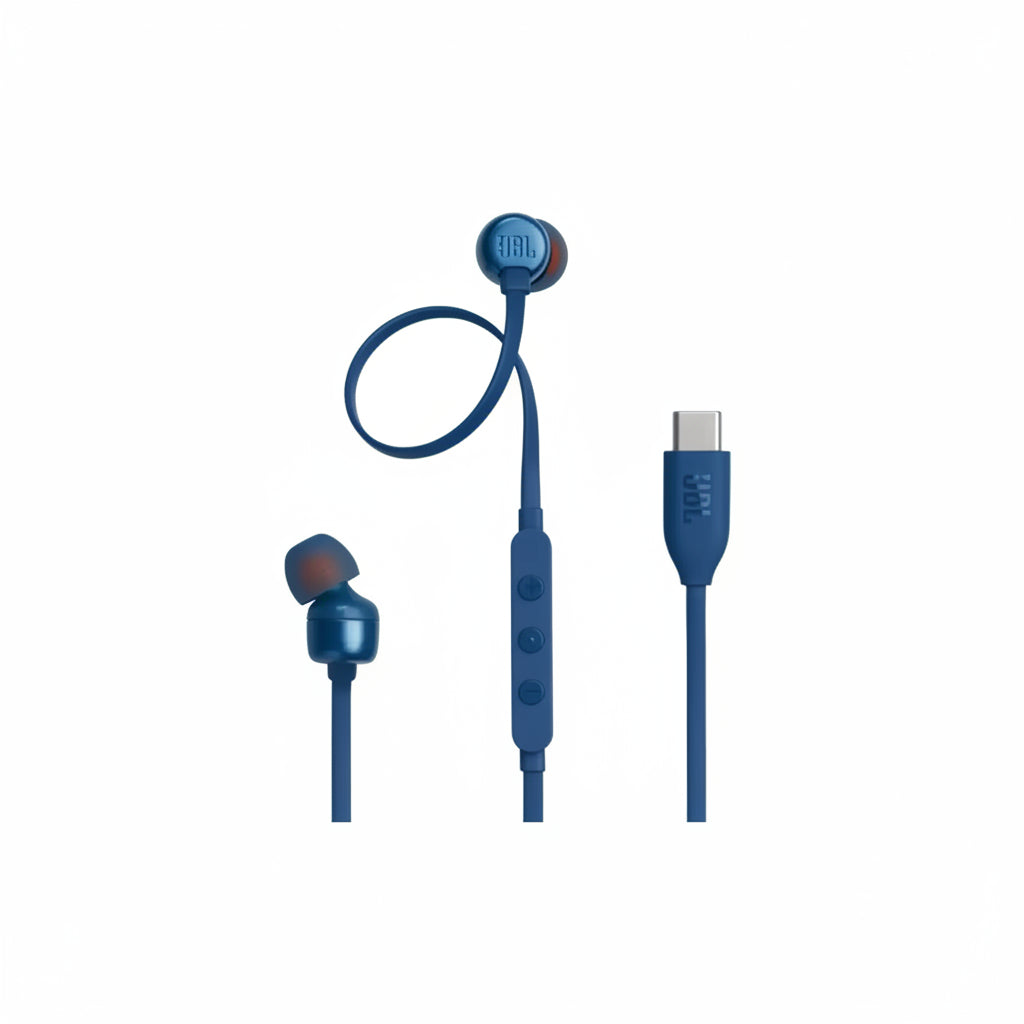 JBL Tune 310C USB-C Wired Hi-Res In-Ear Headphones (Blue)