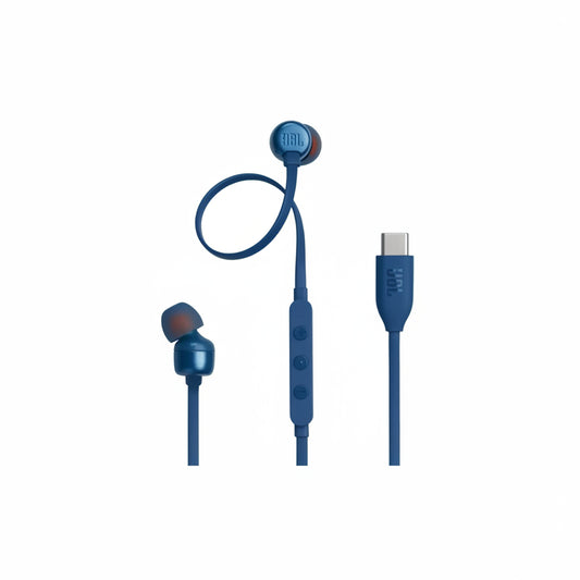 JBL Tune 310C USB-C Wired Hi-Res In-Ear Headphones (Blue)