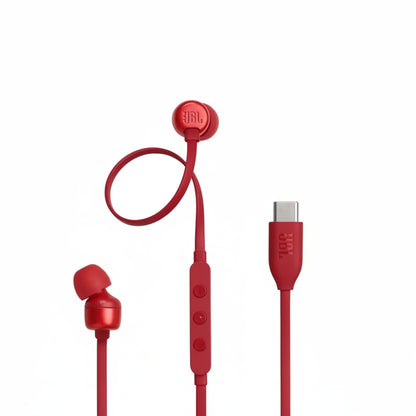JBL Tune 310C USB-C Wired Hi-Res In-Ear Headphones (Red)