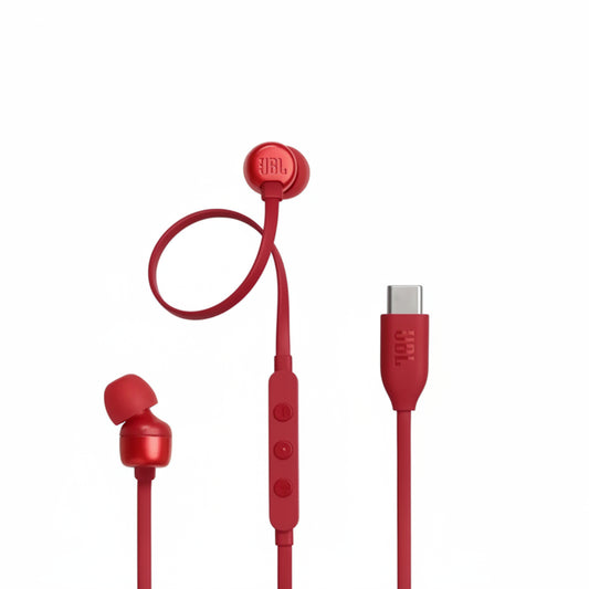 JBL Tune 310C USB-C Wired Hi-Res In-Ear Headphones (Red)