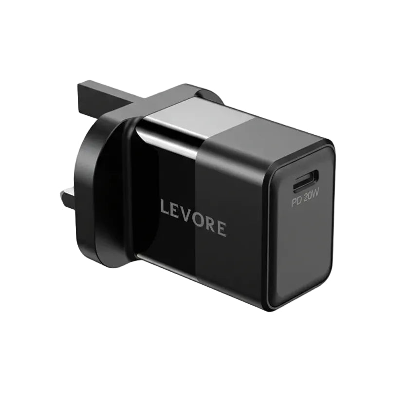 Levore Wall Charger 25W 1XUSB-C Power Delivery Fast Charging Adapter - Black