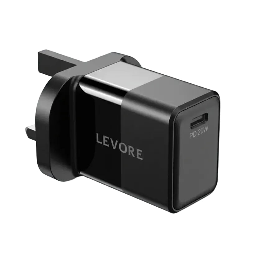 Levore Wall Charger 20W 1XUSB-C Power Delivery Fast Charging Adapter - Black