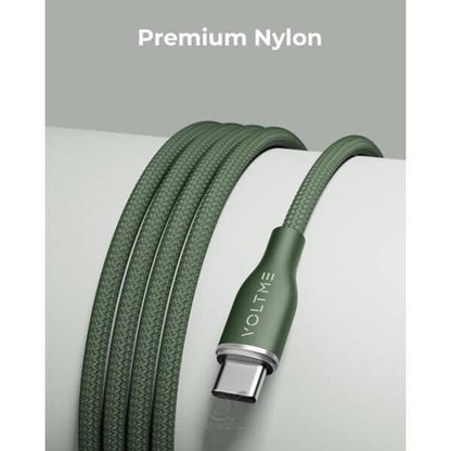 Voltme Powerlink Rugg Double Type C to Type C 3A 1 0M- Dark Green product photo