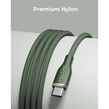 VOLTME USB C to USB C Cable - Powerlink Rugg Double Nylon Fast Charging Cord 1m - 60W